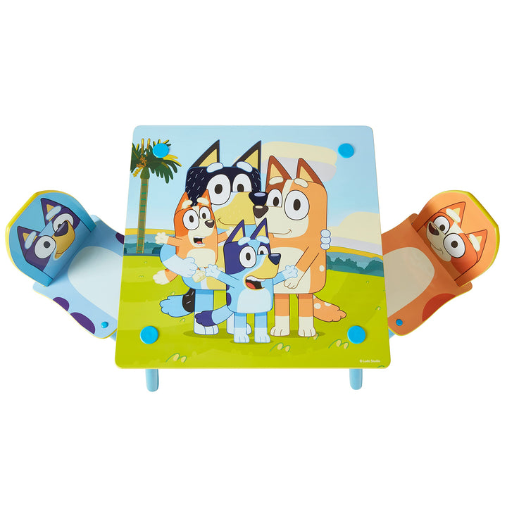 Bluey Set mit 2 Stühlen, Tisch 43,5 cm (H) x 63 cm (B) x 63 cm (T)