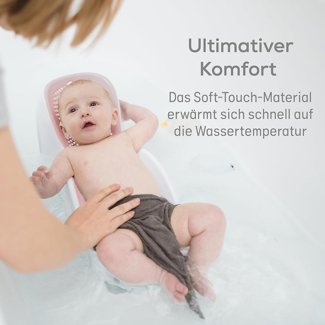 Angelcare ergonomischer Badesitz für die Baby-Badewanne Light pink, angenehm weiche Liegefläche, auf