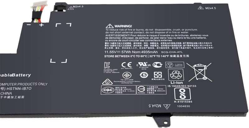 Tanch OM03XL Laptop Akku für HP Elitebook x360 1020 G2 11.55V 4935mAh 57W