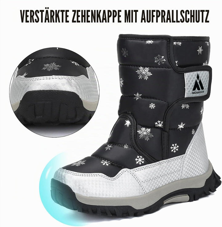 Mishansha Kinder Winterstiefel Jungen Schneestiefel Mädchen Warm Gefütterte Rutschfeste Winter Snowb