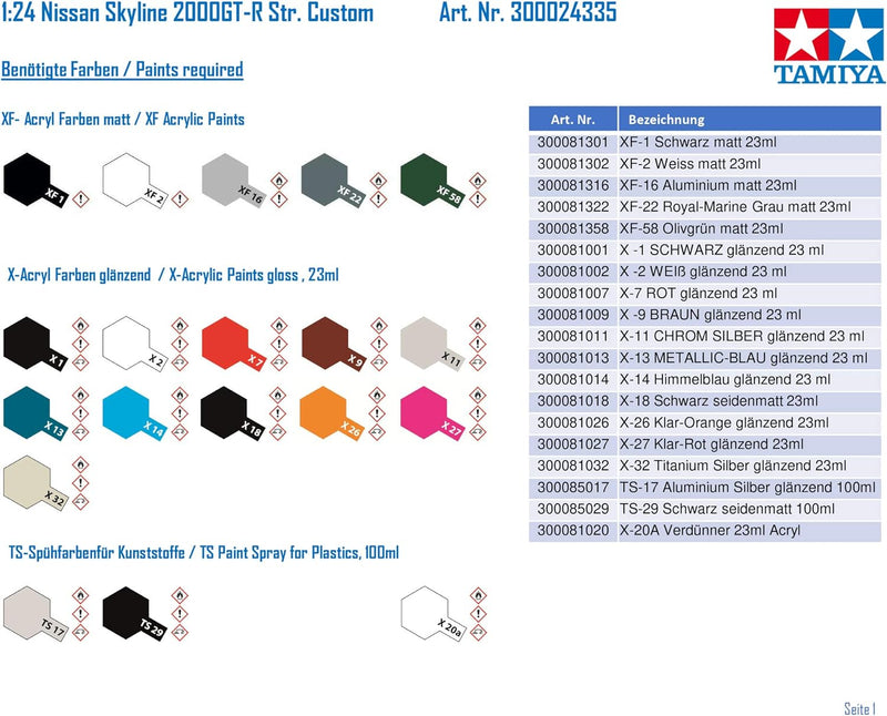 Tamiya 300024335 - Fahrzeuge - 1:24 Nissan Skyline 2000 GT-R Street-Custom