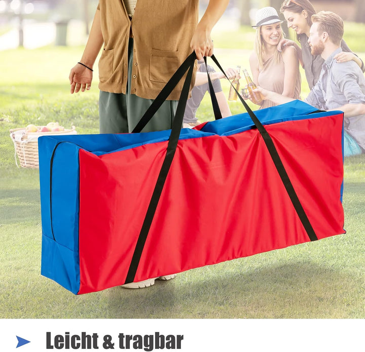 COSTWAY 4 gewinnen Spielaufbewahrungstasche, Tragetasche für Jumbo 4 Gewinnspiel-Tragetasche mit erg