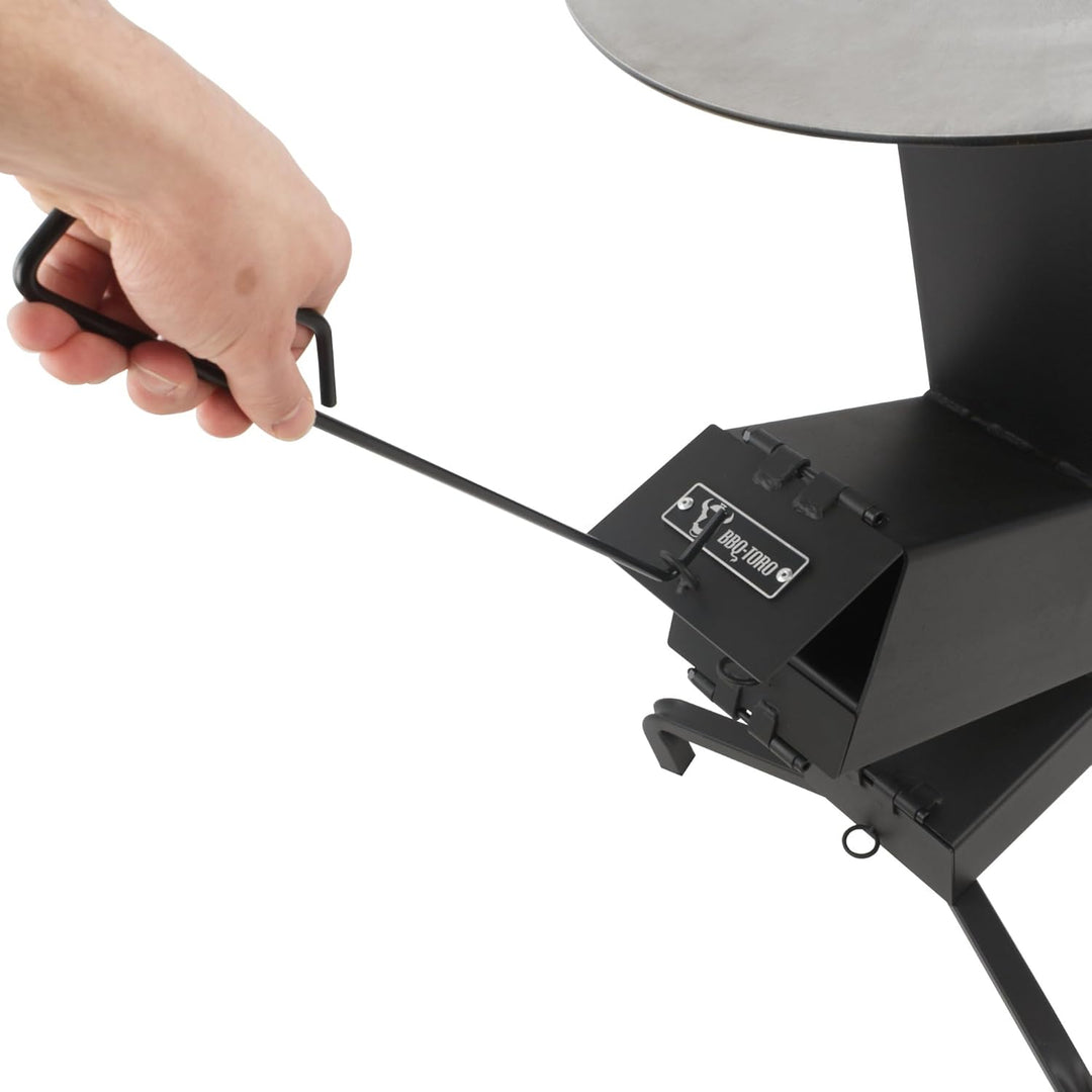 BBQ-Toro Raketenofen mit Grillplatte Ø 50 cm | RAKETE #7 | Rocket Stove aus 2,8-mm-dickem Stahl, BBQ