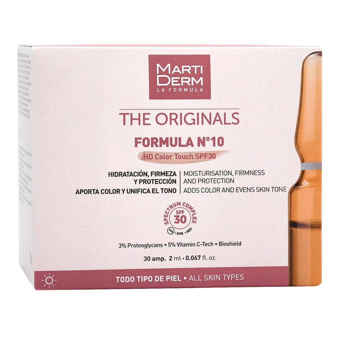 MARTIDERM Unisex 8436589050532 Formula Nº10 HD Color Touch SPF 30 30A, weiss, 2 ml (Paquete de