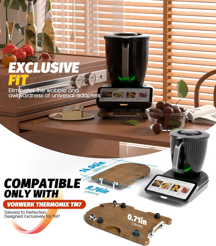 NEWZEROL Gleitbrett Kompatibel mit Thermomix TM7, Praktisches Thermomix TM7 Gleitbrett Zubehör mit R