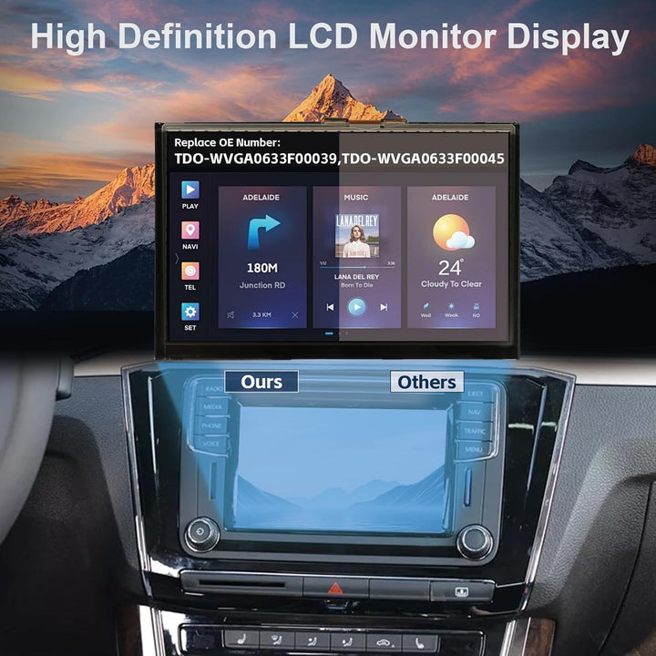 LCD Bildschirm für MIB STD2 NAV 200 682 Display TDO-WVGA0633F00045 / TDO-WVGA0633F00039 LCD Display