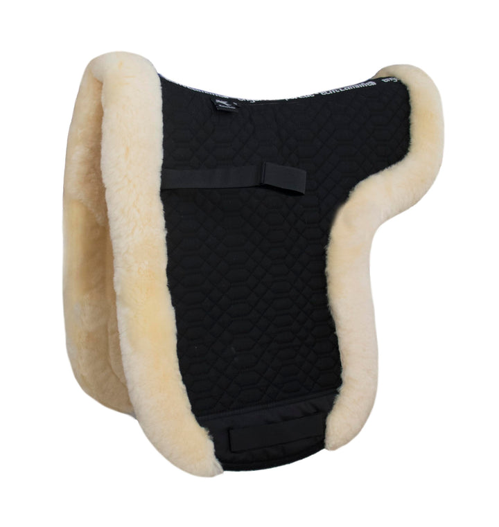Engel Reitsport Lammfell Satteldecke SADEK4 Unterseite komplett Fell Fellkranz schwarz-med. Dressur