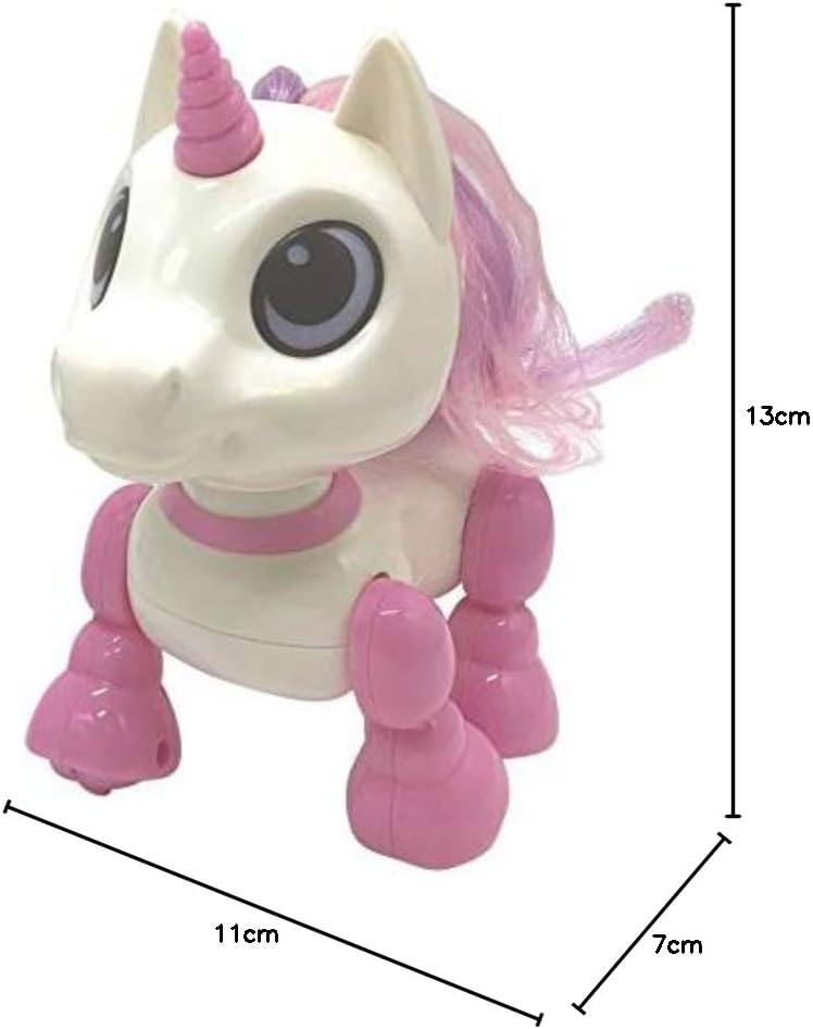 Lexibook Power Einhorn Mini - Mein kleines Roboter-Einhorn - mit Geräuschen, Musik, Lichteffekten, S