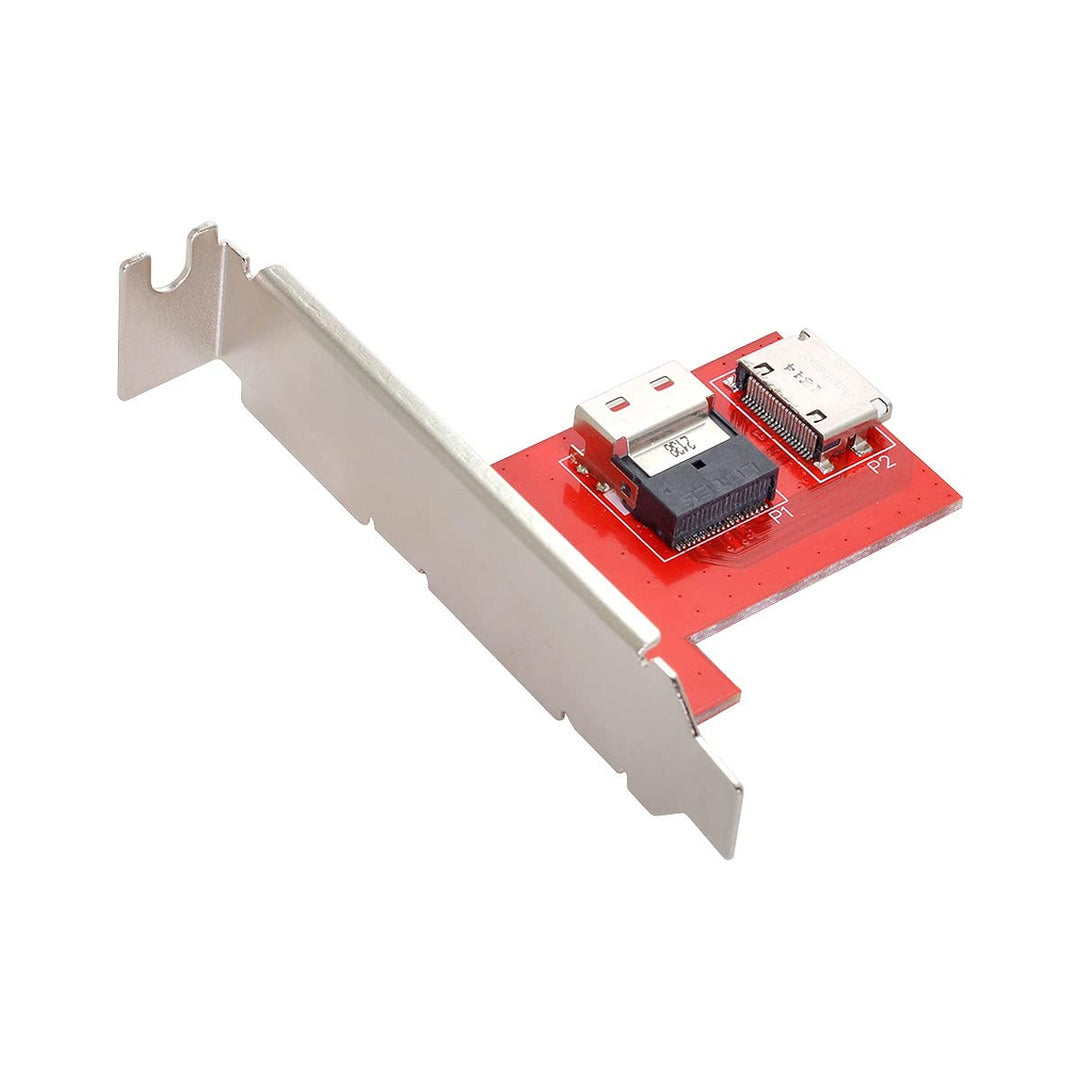 Cablecc PCI-Express 4.0 Slimline SAS SFF-8654 auf Oculink SFF-8611 SFF-8612 PCBA Buchse Adapter mit