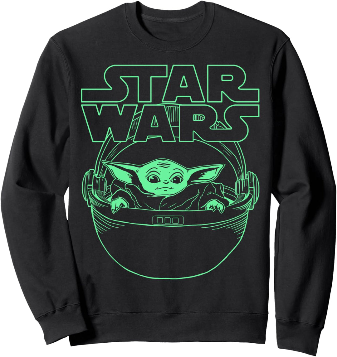 Star Wars The Mandalorian The Child Neon Line Art Sweatshirt