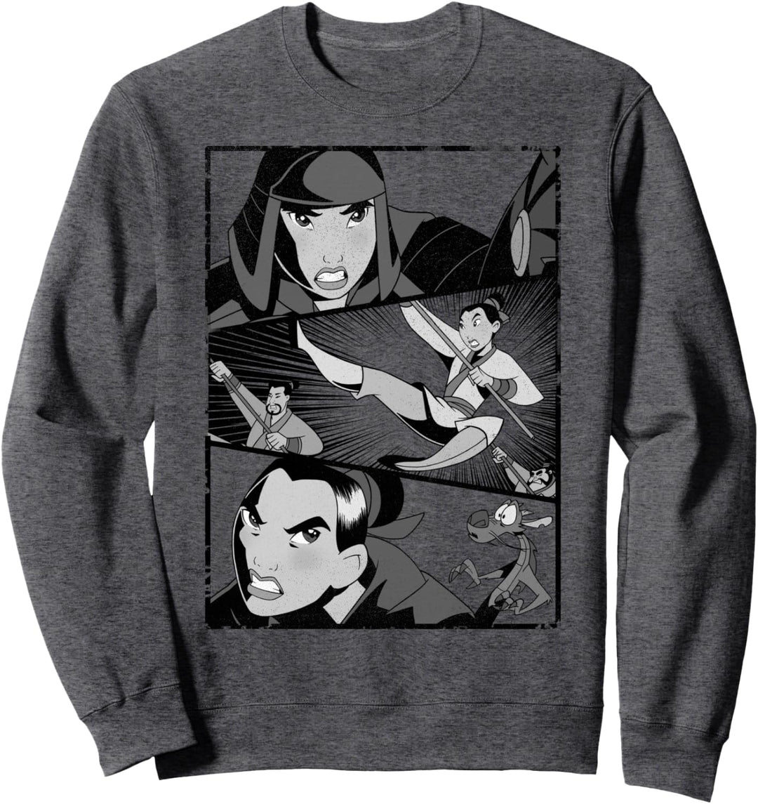 Disney Mulan Angry Warrior Princess Panel Sweatshirt