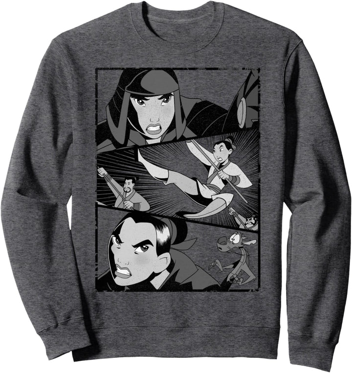 Disney Mulan Angry Warrior Princess Panel Sweatshirt