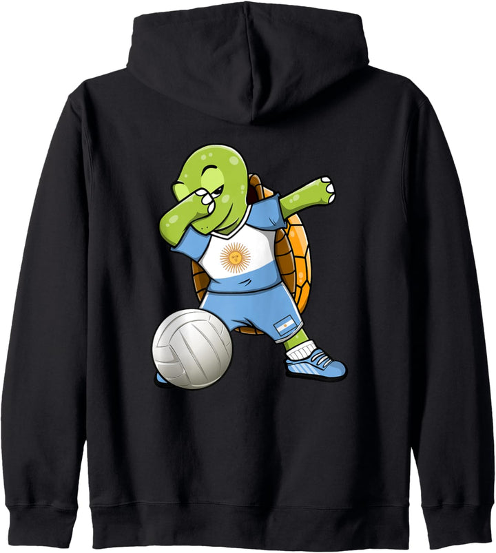 Dabbing Schildkröte Argentinien Volleyball Mannschaft Sport Kapuzenjacke