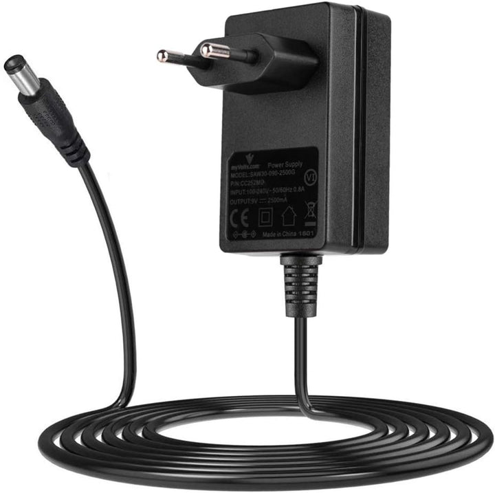 MyVolts 5V EU-Netzteil kompatibel mit Denon MC4000 DJ controller - mit Verlängerungskabel und Inline