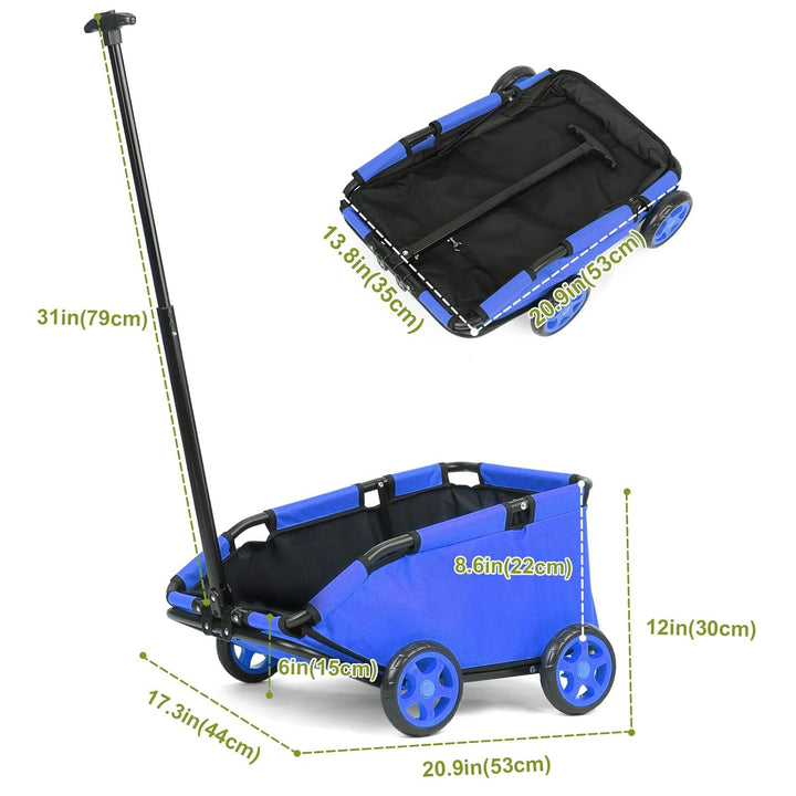 Mini-Hundewagen für Mini-Haustiere, faltbarer multifunktionaler Einkaufswagen mit ausziehbarem Ziehg