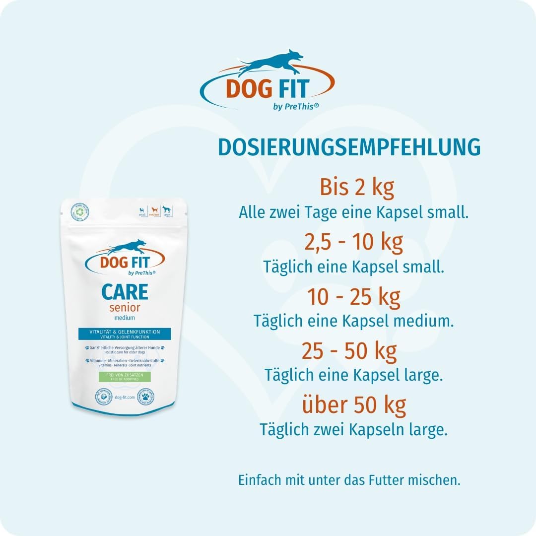 DOG FIT by PreThis® Care Senior für ältere Hunde I Für Vitalität, Wohlbefinden und die Unterstützung