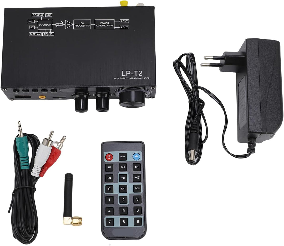 Bewinner Audio BT5.1 -Verstärker, 50WX2RMS Wireless Amp, 2.1 -Kanal -Subwoofer -Stereo -Audioempfäng