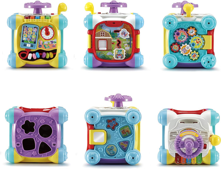 VTech Baby Spielspass-Entdeckerwürfel – Interaktiver Spielwürfel mit Musik, Formen und beweglichen E