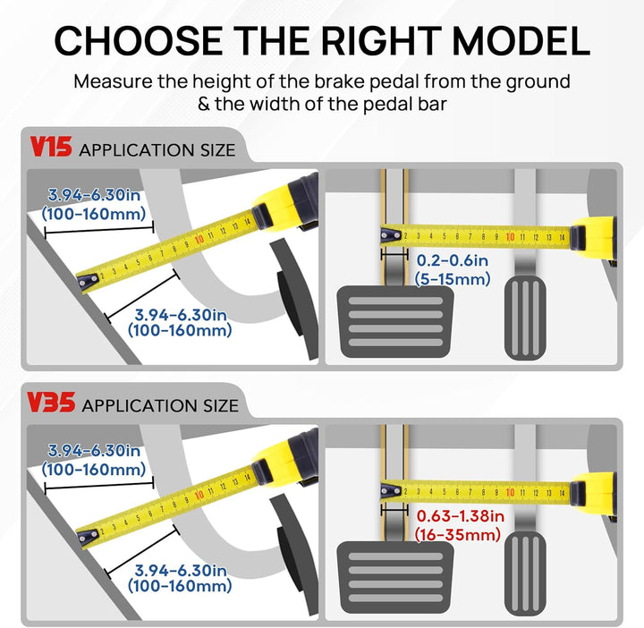 Boiarc Pedalschloss Diebstahlsicherung für Auto Bremse Kupplung, Auto-Bremssperre und Kupplungssperr