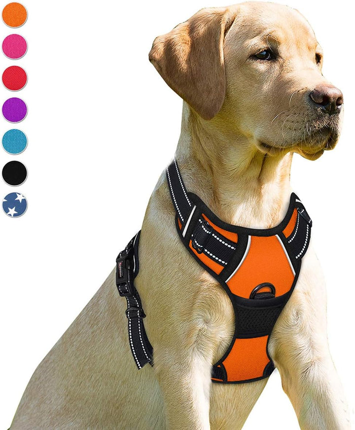 BARKBAY Dog Harness No-Pull Pet Harness Adjustable Outdoor Pet Vest Front Clip Heavy Duty 3M Reflect
