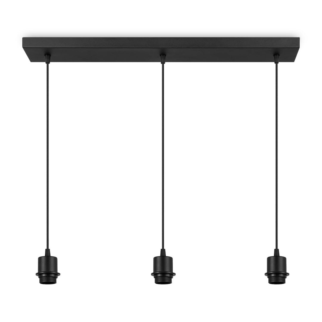 Home Sweet Home Moderne Hängelampe Beam 3 für Lampenschirm | Leuchte | 65/9,5/15–112.5 cm | Schwarz|