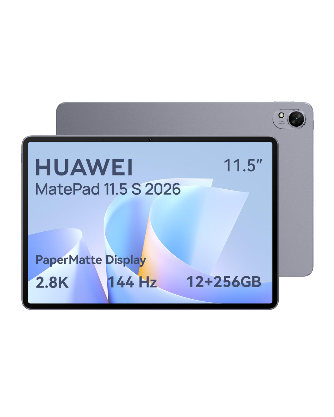 HUAWEI MatePad 11.5 S 2026 Tablet, 2.8K 144Hz Ultraklares PaperMatte Display, 12+256GB, 8800 mAh Akk