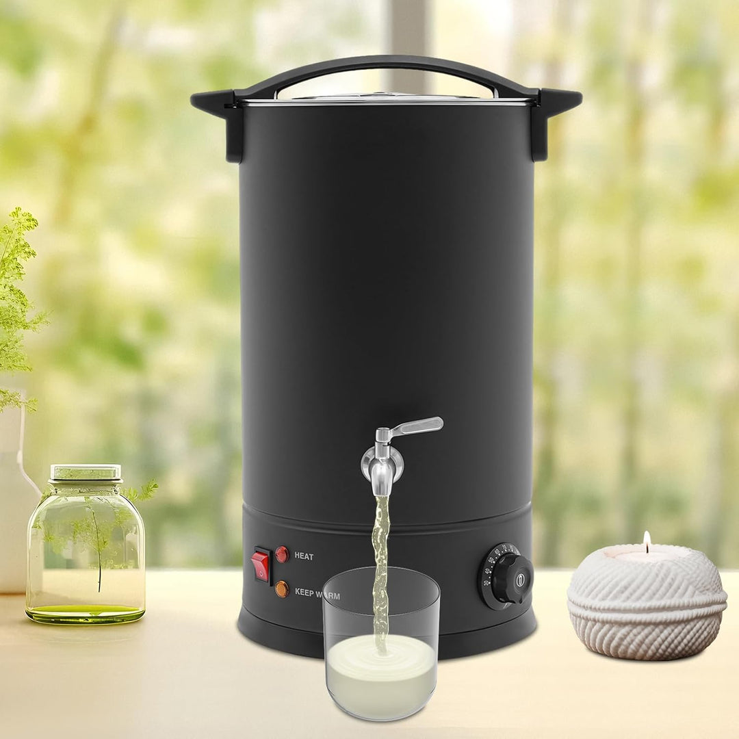 PansyWind Wachsschmelzer 1800W 15L aus Edelstahl Mit Trockenbrandschutz & Automatischer Temperaturko