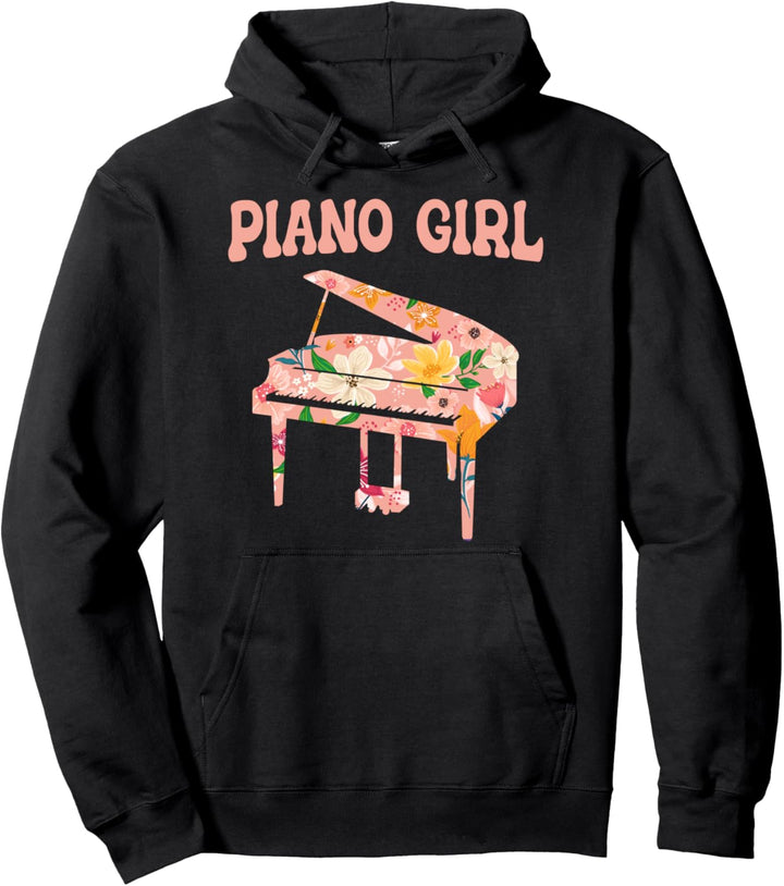 Piano Girl Klavier Pianist - Flügel Tasteninstrument Piano Pullover Hoodie