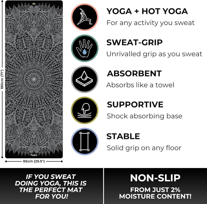 Plyopic All-In-One Yoga-Matte – Rutschfest auch bei Schweiss | Premium Matte mit Sweat-Grip Oberfläc