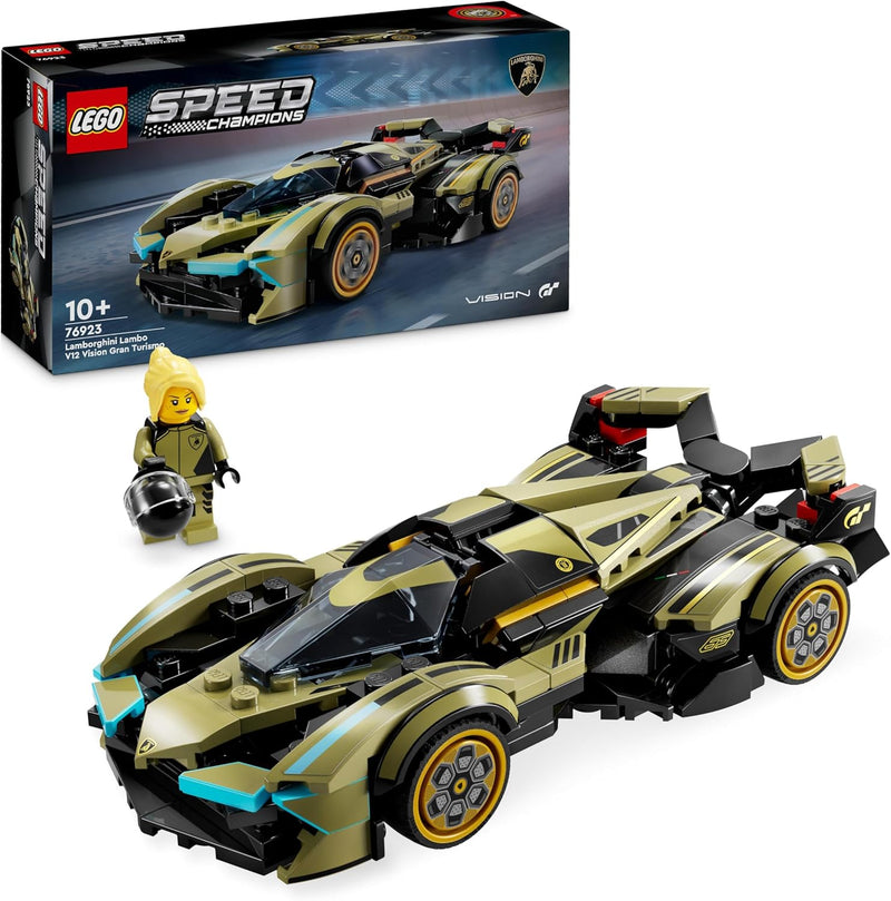 Lego Speed Champions Lamborghini Lambo V12 Vision GT Supersportwagen, Spielzeugauto mit baubarem Mod