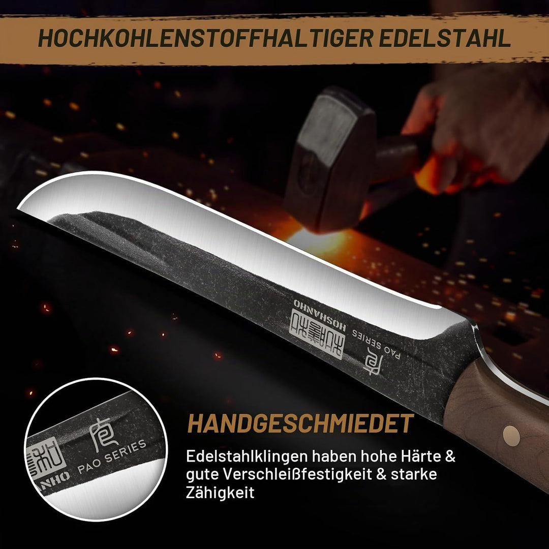 HOSHANHO 17 cm Langes Ausbeinmesser zum Fleischschneiden, Superscharfes Filetiermesser Fisch, Handge