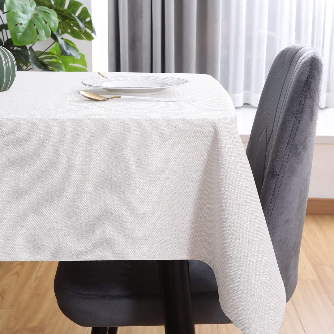 WAITER TREE Tischdecke Leinen Tischdecke Lotuseffekt Tischtuch Abwaschbar Tischdecke Eckig Tischwäsc