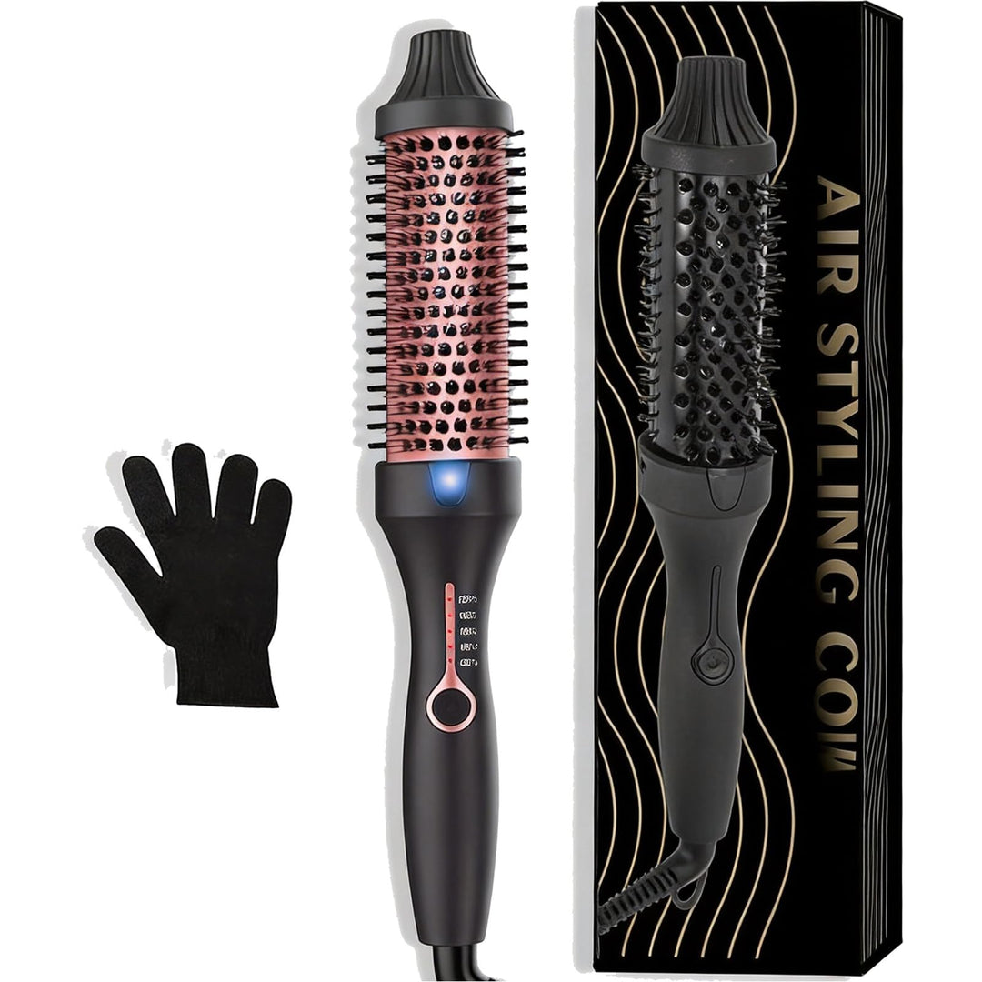 Thermal Brush Keratin Warmluftbürste Heat Brush 38Mm, Thermobürste Rundbürste, Hot Brush 120-200℃, D