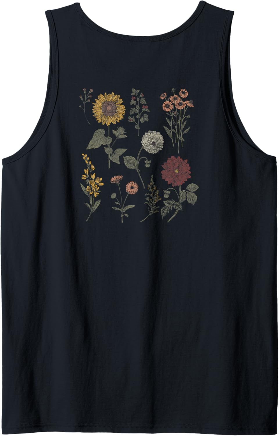 Trendy La Fleur Wildflowers Front & Back Tank Top