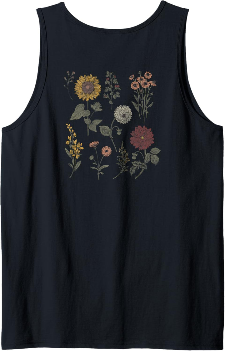 Trendy La Fleur Wildflowers Front & Back Tank Top