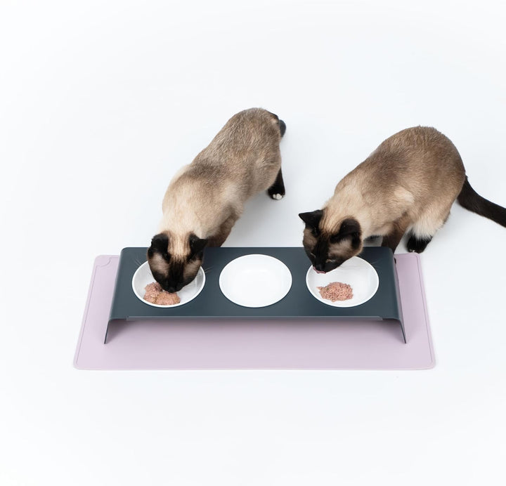 LucyBalu® Napfunterlage für Katzen | Katzenmatte für Wasser- & Futternapf | Silikonmatte als rutschf