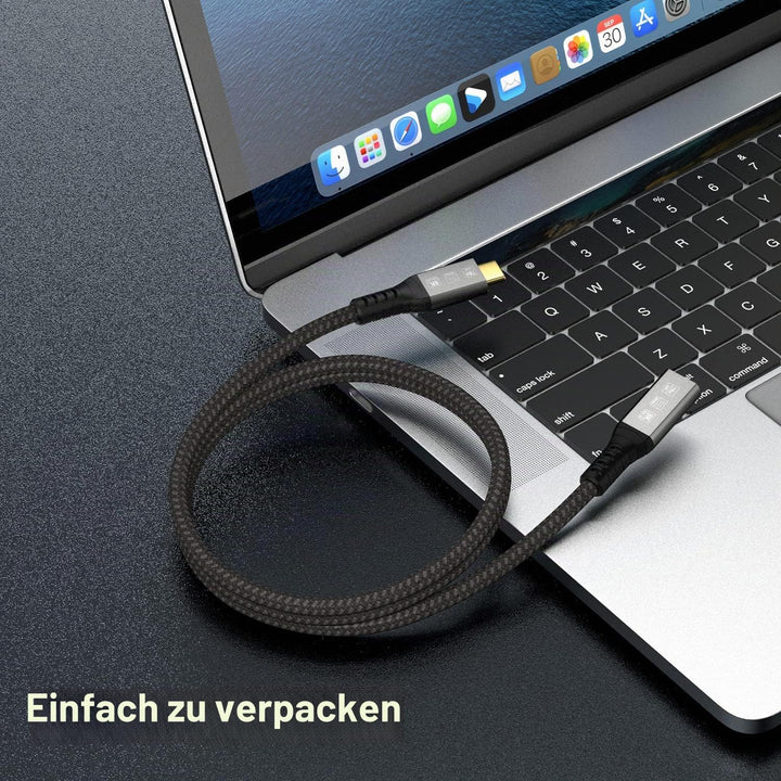 Angusplay USB C Thunderbolt 4 Verlängerung 40Gbps, USB 4 Verlängerungskabel, 8K 60Hz Display / 100W