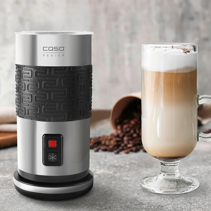 CASO Fomini Crema Inox–Design Milchaufschäumer,für cremigen Milchschaum kalt und heiss,ideal für Lat
