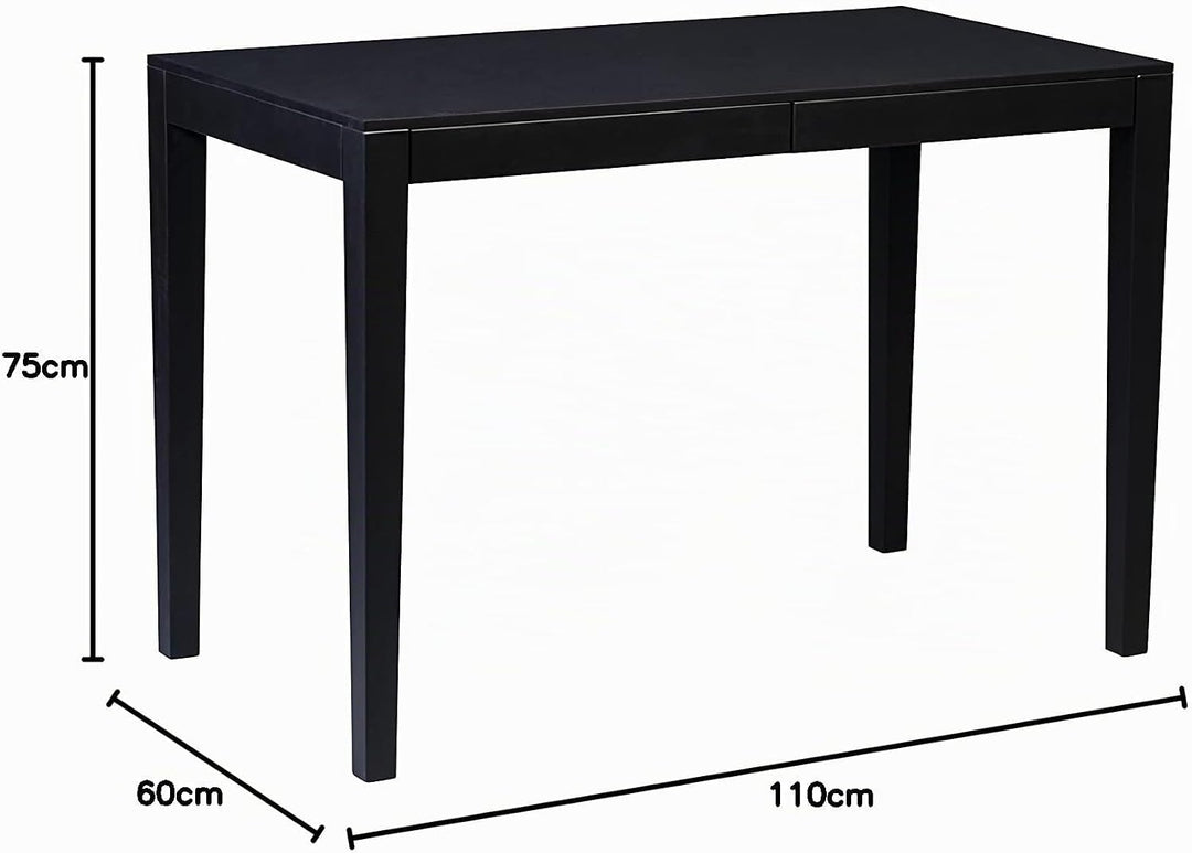 M2 Kollektion Gunar Schreibtisch, Holzwerkstoff, schwarz, B/H/T = 110x75x60cm, Gunar