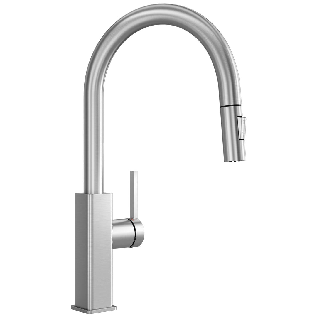 CECIPA Wasserhahn Küche Ausziehbar Edelstahl, Küchenarmatur mit Brause 2 Strahlarten, Spültischarmat