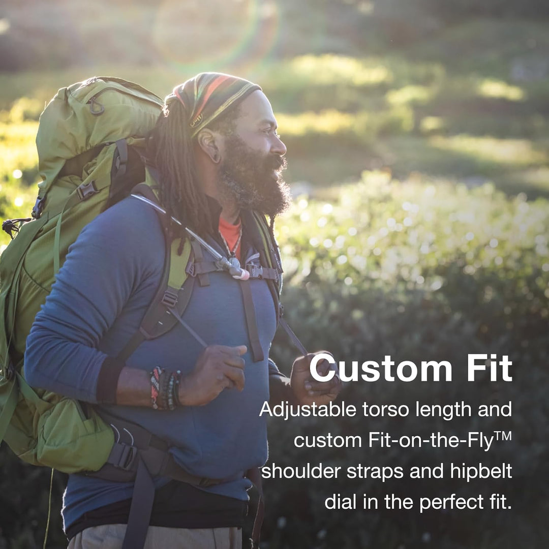 Osprey Aether 65 Trekkingrucksack für Männer Deep Water Blue S-M, Deep Water Blue S-M
