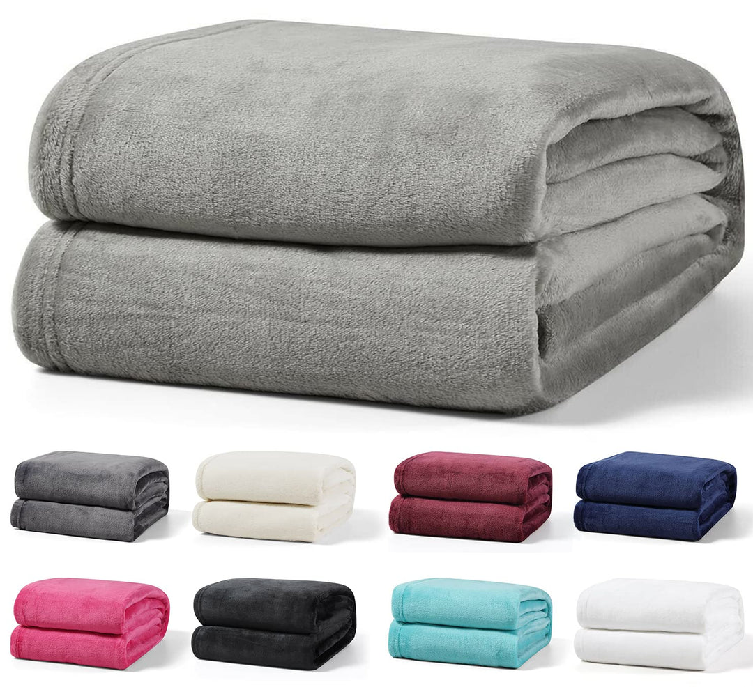 Leonado Vicenti 2er Set Flauschige Kuscheldecke 150x200 cm Fleecedecke Wohnzimmerdecke Sofadecke Tag