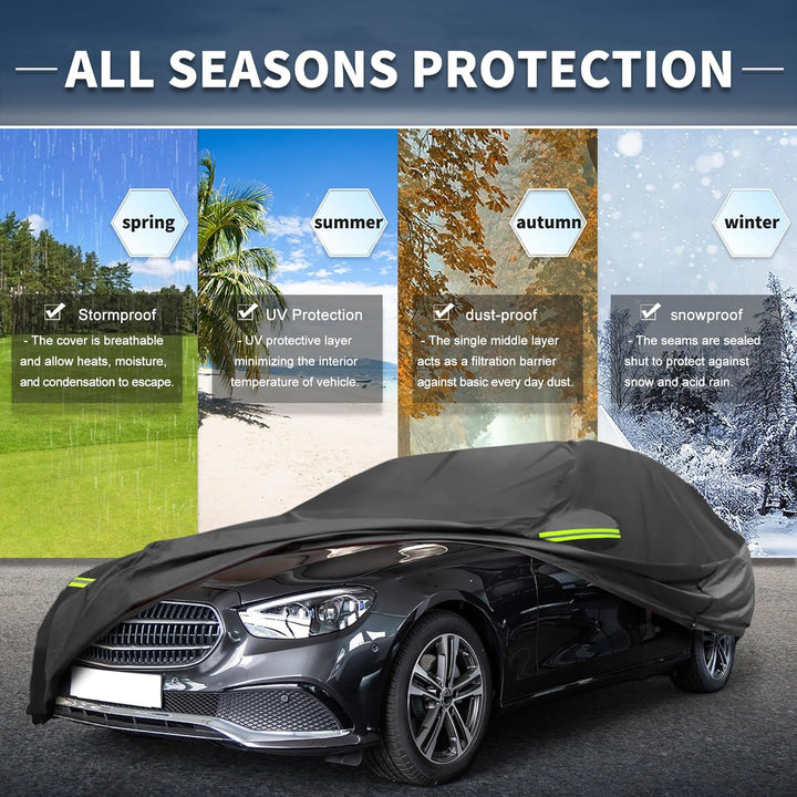 A ABSOPRO Autoabdeckung für Mercedes-Benz E-Klasse W213 Kombi 2016-2023 210D-PU Outdoor Vollabdeckun
