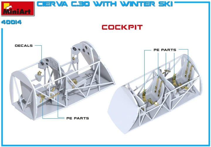 Mini Art 550041014 Militär MiniArt 41014 1:35 Cierva C.30 m. Ski-originalgetreue Nachbildung, Modell