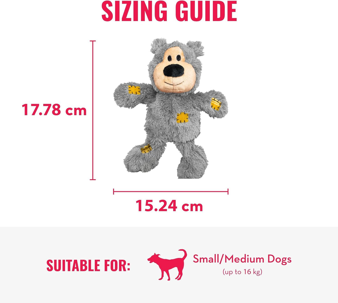 KONG Wild Knots Bear - Hundespielzeug aus Geknotetem Seil - Minimale Füllung - Für Kleine/Mittelgros