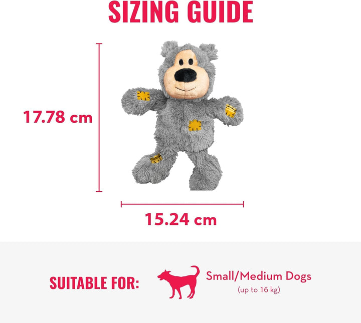 KONG Wild Knots Bear - Hundespielzeug aus Geknotetem Seil - Minimale Füllung - Für Kleine/Mittelgros