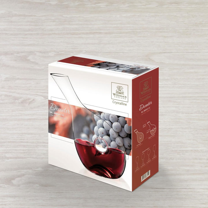 Wilmax Rotwein-Dekanter | 1000 ml | Wein-Karaffe aus Glas | Wein-dekantierer | Weinkaraffe | Dekanti