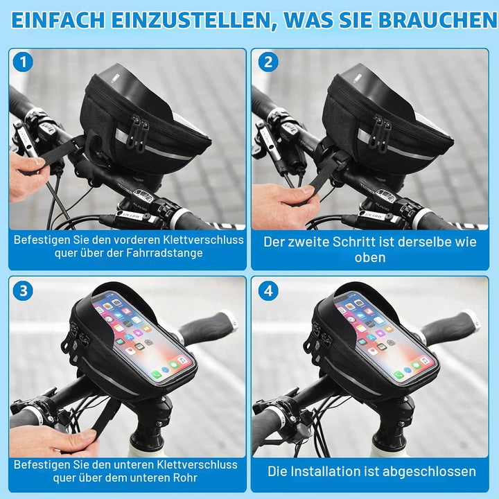 Fahrrad Rahmentasche Handytasche mit 3D-Sonnenblende/TPU Touchscreen