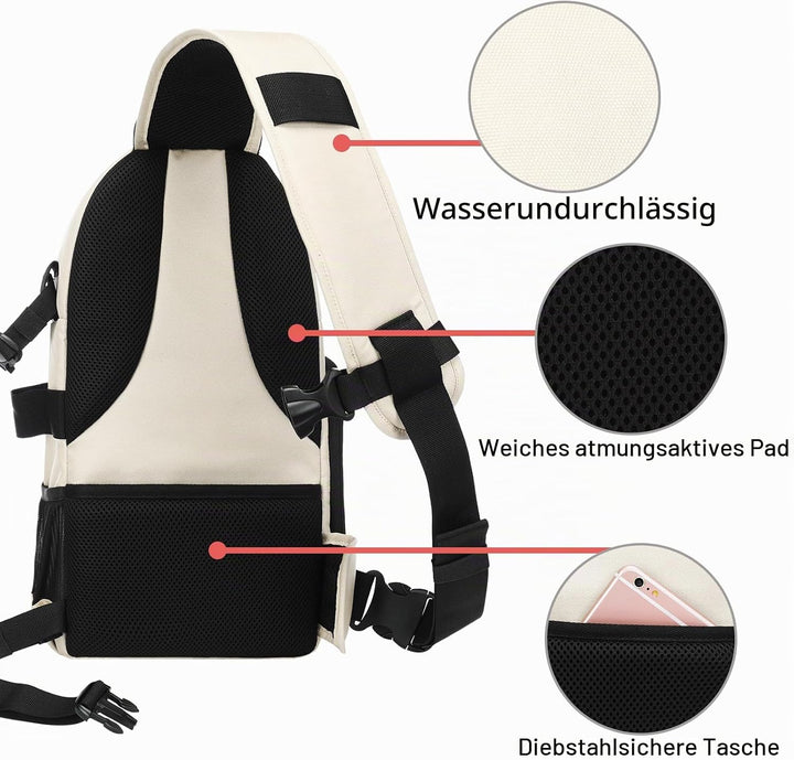 MOSISO Kamera Umhängetasche,DSLR/SLR/Spiegellos Kameratasche Stossfeste Fotografie Kamerarucksack mi