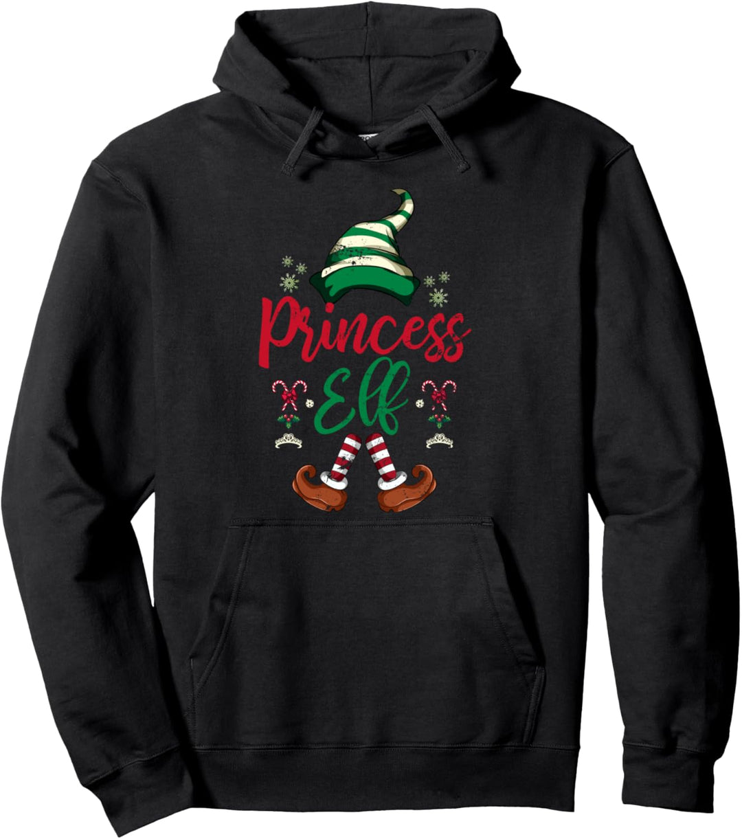 Xmas Familie Partnerlook Outfit Prinzessin Weihnachtselfe Pullover Hoodie